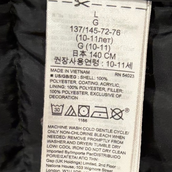 Gap Kids Cold Control Lightweight Puffer Jacket Coat Leopard Print size L - Picture 7 of 7